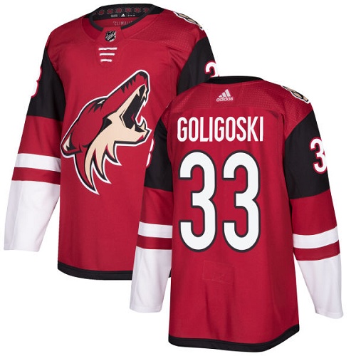 Adidas Men Arizona Coyotes 33 Alex Goligoski Maroon Home Authentic Stitched NHL Jersey